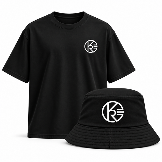 Camiseta Negra + Bucket Hat