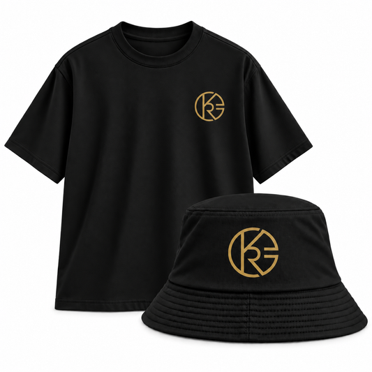 Camiseta Negra + Bucket Hat