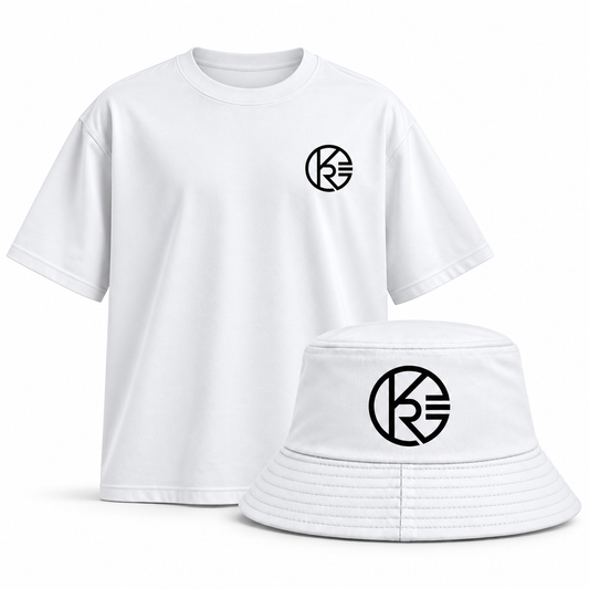Camiseta Blanca + Bucket Hat