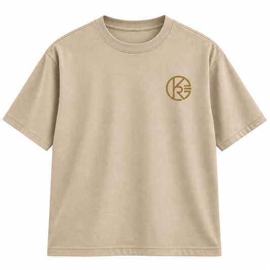 Camiseta Overzise Beige
