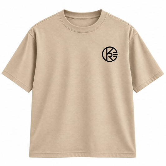 Camiseta Overzise Beige